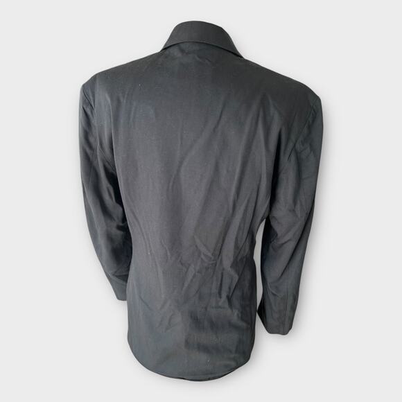 Vintage 90s Black Double Breasted Blazer Women's RPM Next Wave Preppy Academia M - Picture 5 of 11